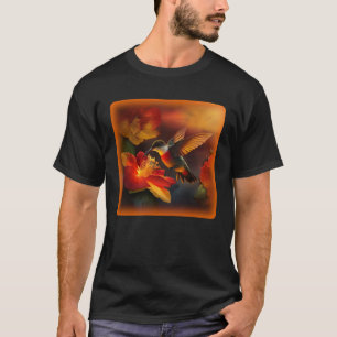 Camiseta Humingbird Hibiscus Flor Morning