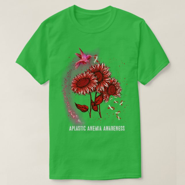 Camiseta Hummingbird Anemia aplástica de girassol Sensibili (Frente do Design)