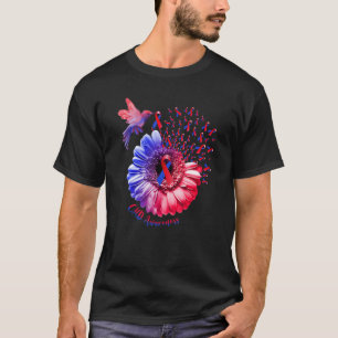 Camiseta Hummingbird Azul Sunflower e Vermelho Sensibilizaç
