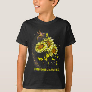 Camiseta Hummingbird Consciência do Cancer de Sunflower