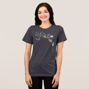 Camiseta Hummingbird e Lisianthus
