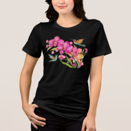 Camiseta Hummingbird e Orquídeas