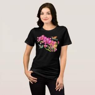Camiseta Hummingbird e Orquídeas
