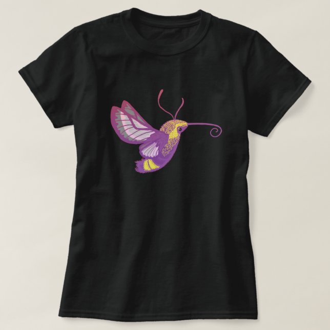 Camiseta Hummingbird Hawk Moth (Frente do Design)