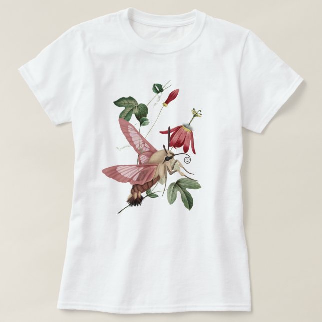 Camiseta Hummingbird Hawk Moth (Frente do Design)