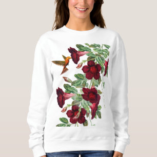Camiseta Hummingbird na Red Mandevillea Vine
