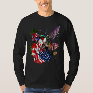 Camiseta Hummingbird Orud E Bandeira Rosa-Americana 4º De J