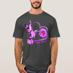 Camiseta Hummingbird Sunflower Hearple Ribbon Lupus Aw