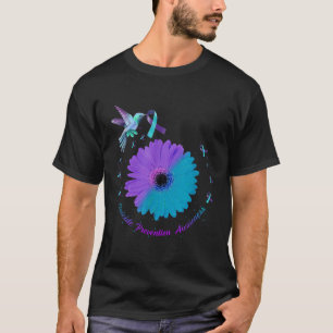 Camiseta Hummingbird Sunflower Hearple Ribbon Suicídio