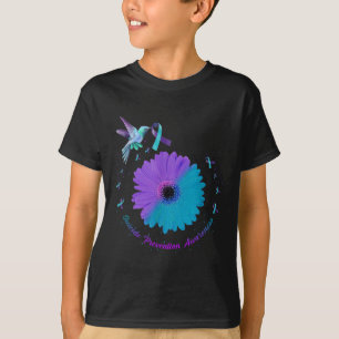 Camiseta Hummingbird Sunflower Hearple Ribbon Suicídio