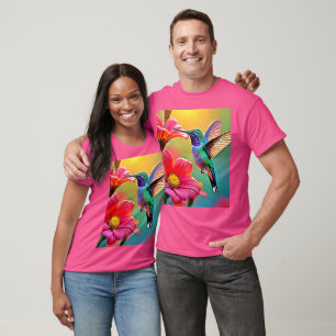 Camiseta Hummingbird vibrante no Sunset Design