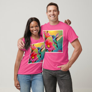 Camiseta Hummingbird vibrante no Sunset Design