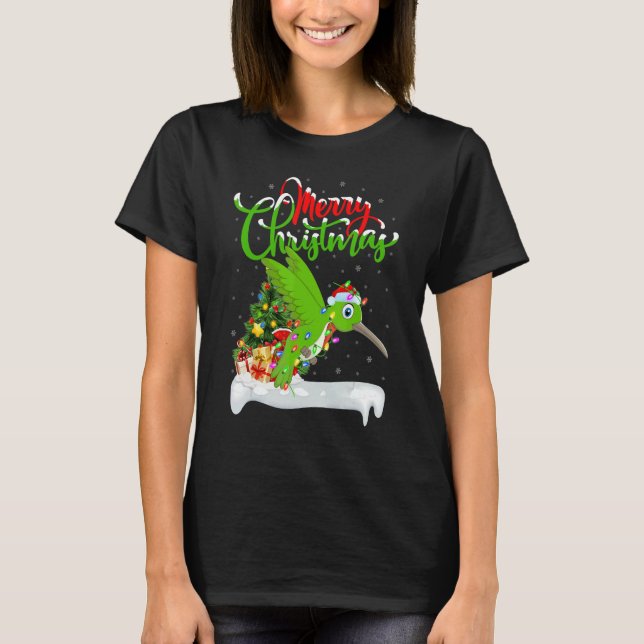 Camiseta Hummingbird   Xmas Decorations Hummingbird Christm (Frente)