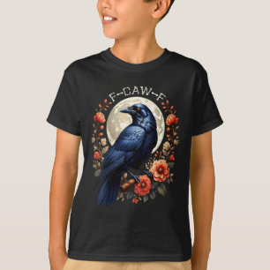 Camiseta Humor adulto feminino Corvo Lua Engraçado Corvo Fê