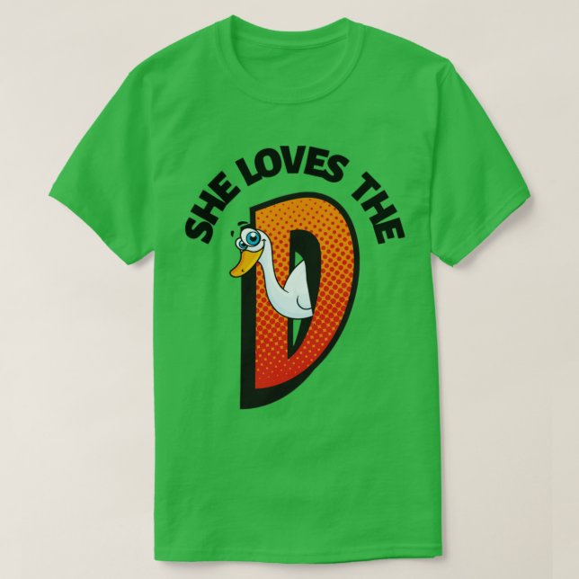 Camiseta Humor adulto ofensivo, ela ama o engraçado (Frente do Design)