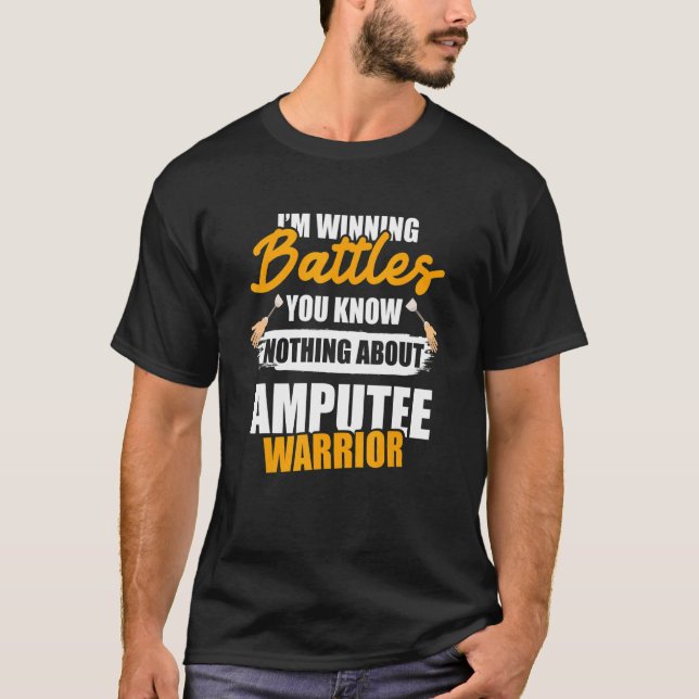 Camiseta Humor Amputeo Sobre Recuperação Do Braço Das Perna (Frente)