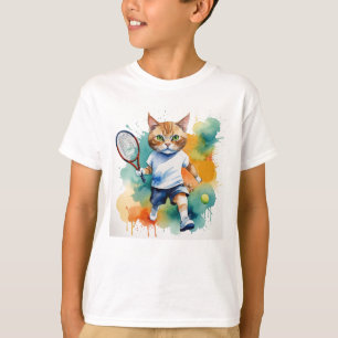 Camiseta Humor animal com Tênis de gato Legal e divertido