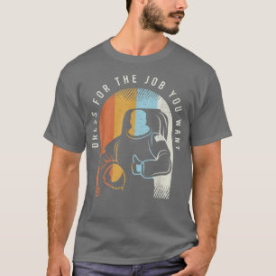 Camiseta Humor Astronauta Para Uma Ampla De Camisa-T Astrol