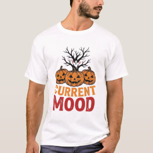 Camiseta Humor Atual Abóbora de Halloween Vintage