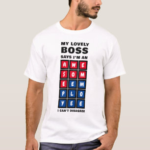 Camiseta Humor AWESOME EMPREGADO Chefe