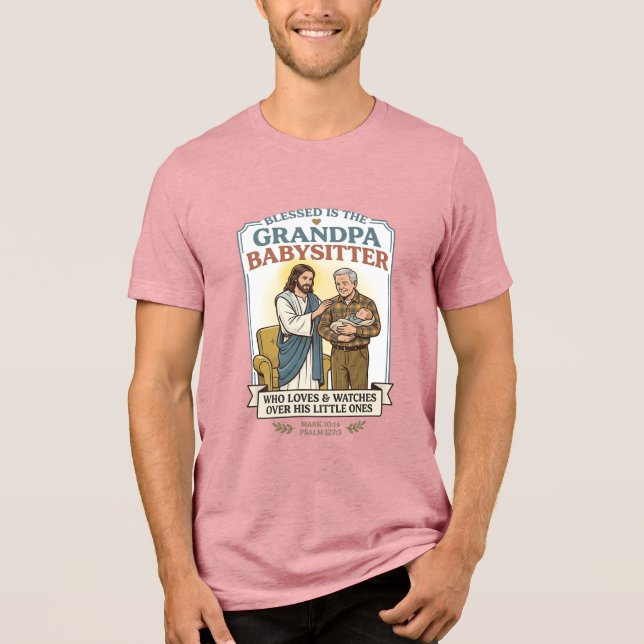Camiseta Humor Babá Avós Jesus Fé B (Frente)