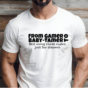 Camiseta humor branco do primeiro dia do pai