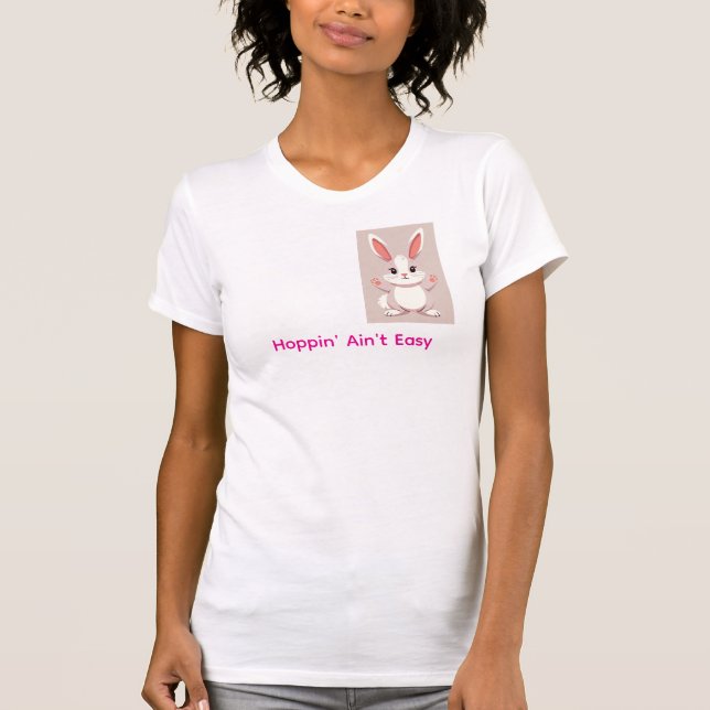 Camiseta Humor Coelho Divertido de Páscoa (Frente)