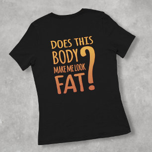 Camiseta Humor com dieta no corpo gordo