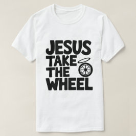 Camiseta Humor Cristão - Jesus Pega a Roda