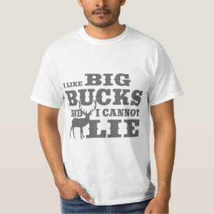 Camiseta Humor da caça eu gosto de quantias chorudas