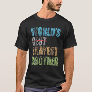 Camiseta Humor da Família Vintage Engraçado pelo Irmão Mais