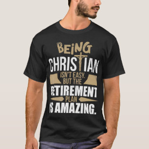 Camiseta Humor da Fé Cristã Plano de Aposentadoria Céu Incr