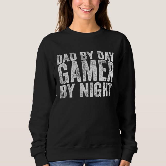 Camiseta Humor Dad By Day Gamer By Night  Father's Day Gami (Frente)