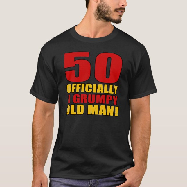 Camiseta Humor de 50º aniversário rabugento (Frente)