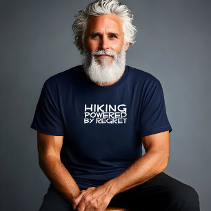 Camiseta Humor de acampamento de caminhada preto