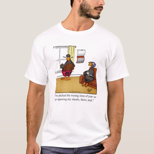 Camiseta Humor De Ação De Graças Para Ele (Frente)