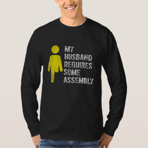 Camiseta Humor de Amputado Marido Montagem Perna Braço Recu