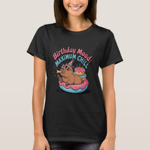 Camiseta Humor de Aniversário Máximo Relaxamento Capivara C