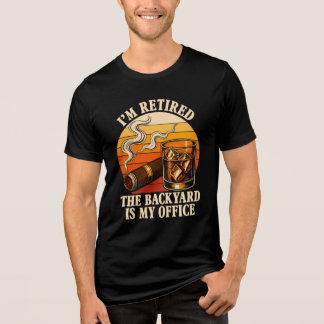 Camiseta Humor de Aposentadoria com Whisky e Charuto Quinta