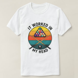 Camiseta Humor de Bilhar Design de Citação de Jogador de Si