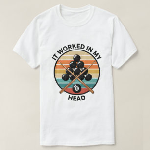 Camiseta Humor de Bilhar Design de Citação de Jogador de Si