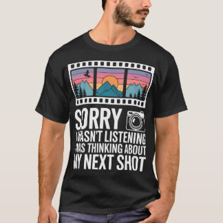 Camiseta Humor de Câmera Fotográfica Para Fotógrafo Retro A