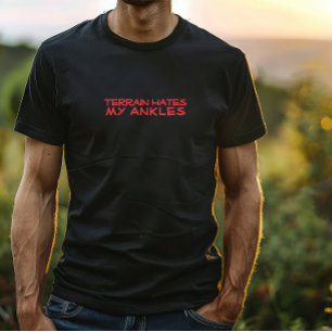 Camiseta Humor de caminhada acampamento trilha vermelho pre