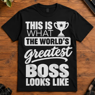 Camiseta Humor de Chefe Como é o Melhor Chefe do Mundo