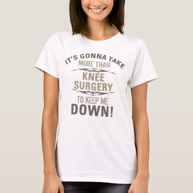 Camiseta Humor de Cirurgia do Joelho (Frente)