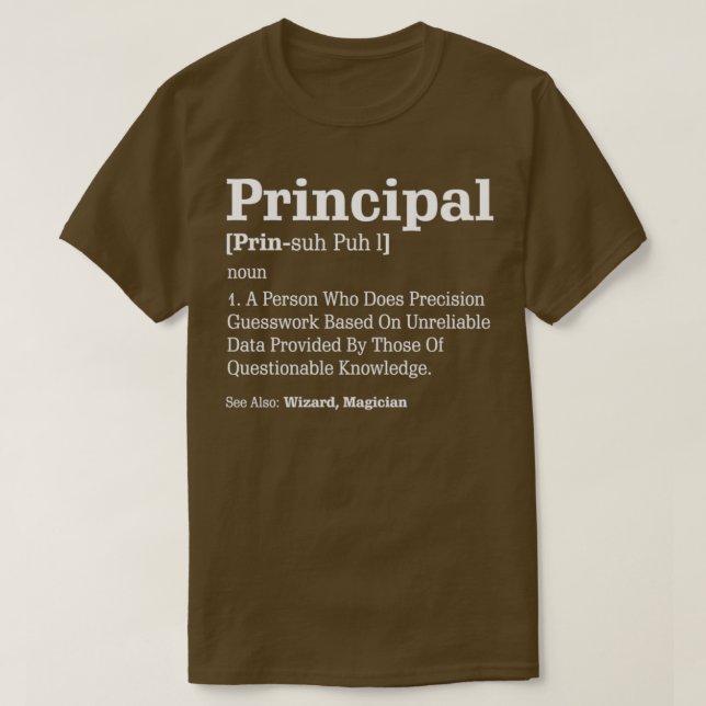 Camiseta Humor de Definição Principal Ver Assistente Magist (Frente do Design)