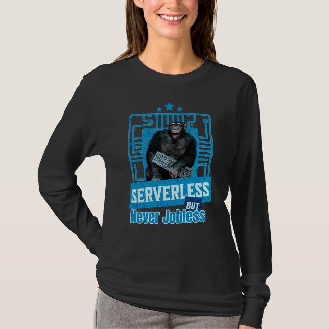 Camiseta Humor de Desenvolvedor de Macaco Engraçado Sem Ser (Frente)