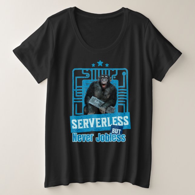 Camiseta Humor de Desenvolvedor de Macaco Engraçado Sem Ser (Frente do Design)