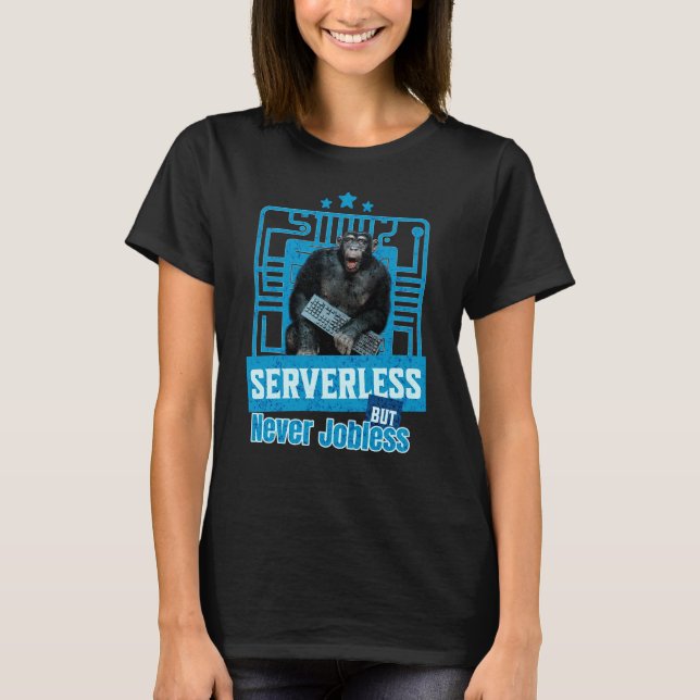 Camiseta Humor de Desenvolvedor de Macaco Engraçado Sem Ser (Frente)