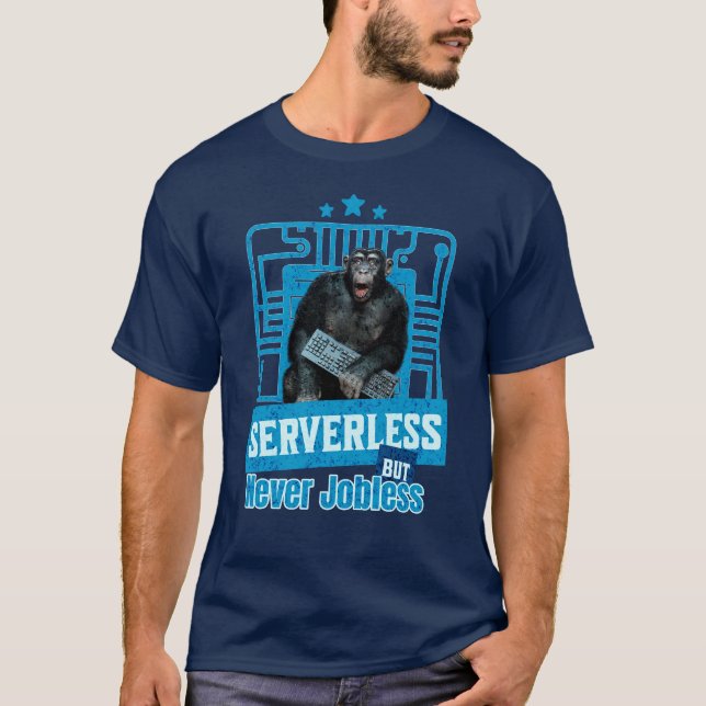 Camiseta Humor de Desenvolvedor de Macaco Engraçado Sem Ser (Frente)